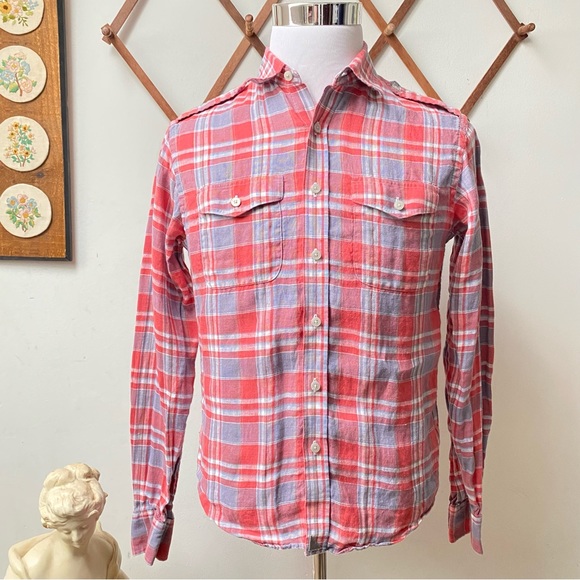 UNTUCKit Other - UNTUCKit Linen Plaid Slim Fit Button Up Shirt